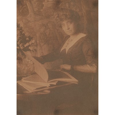 Lot 648 - KASEBIER, GERTRUDE (1852-1934) [Woman studying...