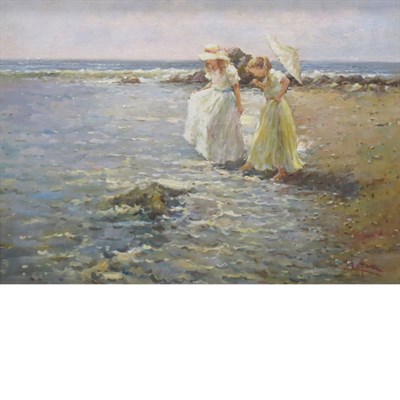 Lot 68 - Jean Lefort French, b. 1948 A Day at the Beach...