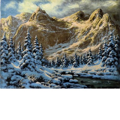 Lot 94 - Alois Arnegger Austrian, 1879-1967 Alps Signed...