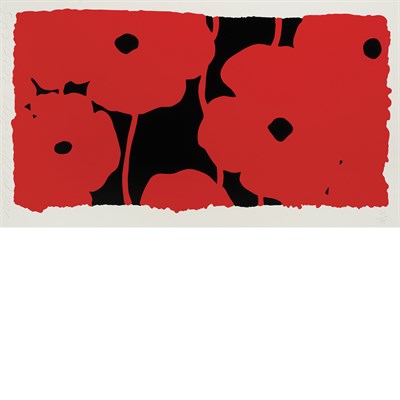 Lot 184 - Donald Sultan (b. 1951) RED POPPIES Color...