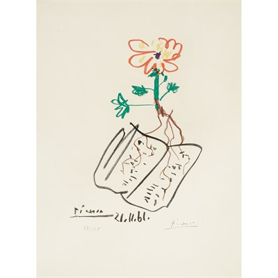 Lot 150 - After Pablo Picasso FLEUR Color lithograph,...