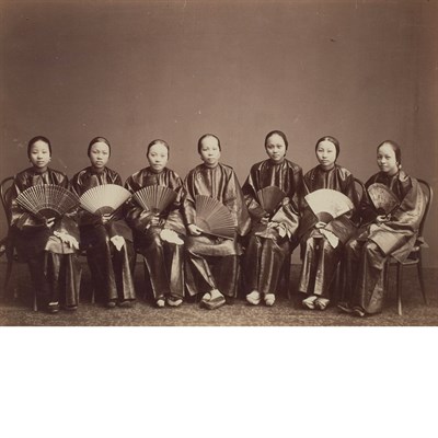 Lot 635 - [CHINA] Group of three albumen prints on...