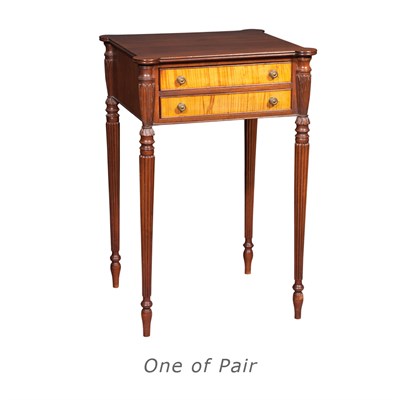 Lot 161 - Pair of Federal Style Mahogany Side Tables...