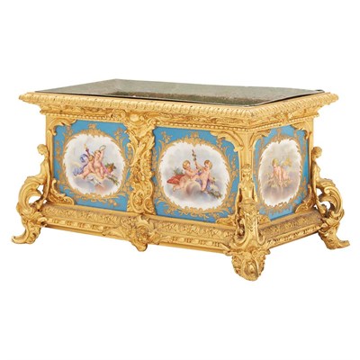 Lot 465 - Napoleon III Gilt-Metal and Sevres Style...