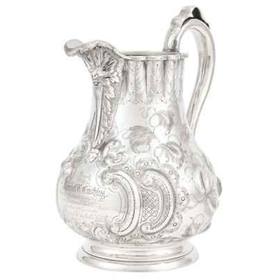 Lot 170 - American Coin Silver Water Pitcher Bailey,...