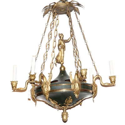 Lot 347 - Empire Style Gilt and Patinated-Metal...