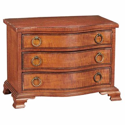 Lot 208 - Chippendale Style Cherry Miniature Serpentine...