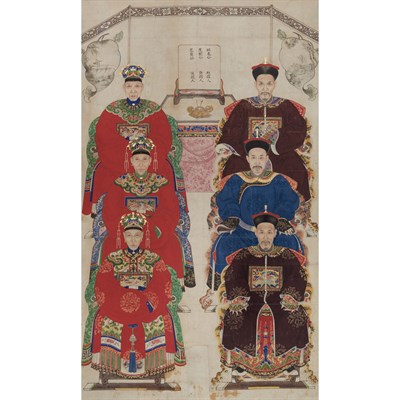 Lot 398 - Chinese School Qing Dynasty Hanging scroll,...