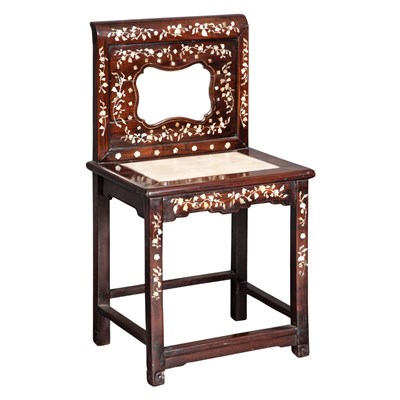 Lot 167 - Pair of Chinese Mother-of-Pearl Inlaid Dark...