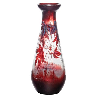 Lot 369 - Galle Acid Etched and Wheel Carved Cameo Glass...