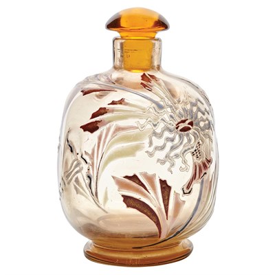 Lot 330 - Galle Enameled Glass Scent Bottle Circa 1900...