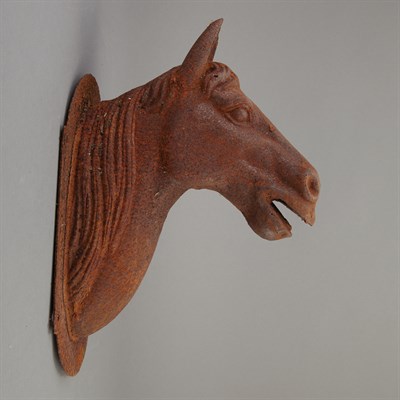 Lot 332 - Pair of Metal Horse Heads Height 15 inches,...