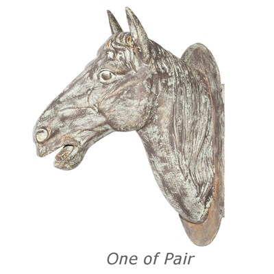 Lot 288 - Pair of Painted Metal Horse Heads Height 30...