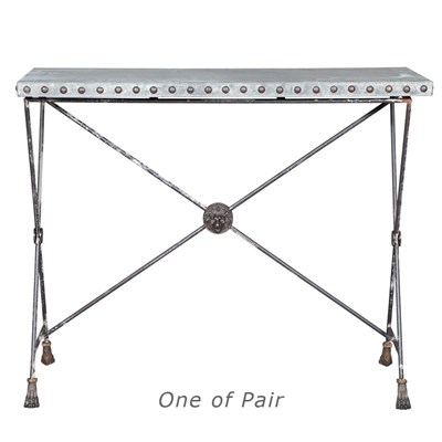 Lot 236 - Pair of Neoclassical Style Metal and Aluminum...