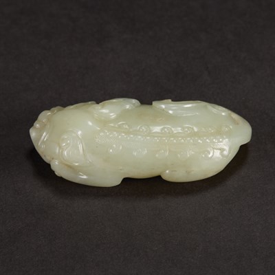 Lot 322 - Chinese Celadon Jade Buddhist Lion The...