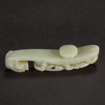 Lot 323 - Chinese Celadon Jade Belt Hook Qing Dynasty Of...