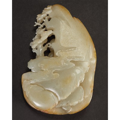 Lot 362 - Chinese Celadon Jade Boulder Qing Dynasty...