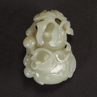 Lot 330 - Chinese Celadon Jade Double Gourd Qing Dynasty...