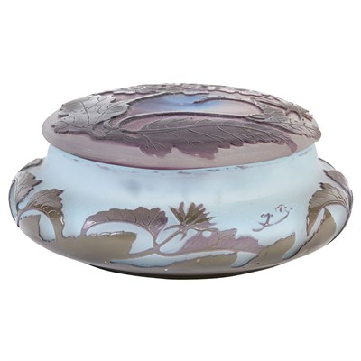Lot 358 - Galle Acid Etched Cameo Glass Jar Circa 1900...