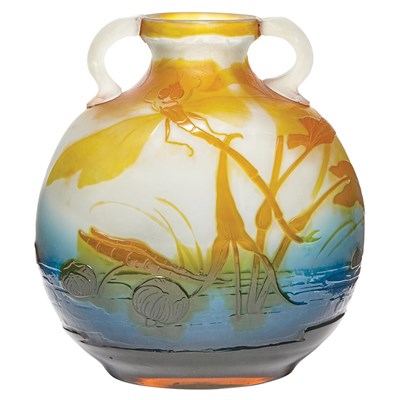 Lot 377 - Galle Acid Etched Cameo Glass Vase Circa 1900...