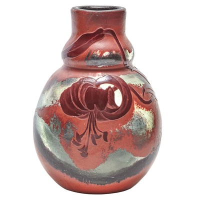Lot 372 - Galle Enameled Glass Vase Circa 1895 Of...