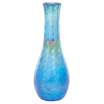 Lot 382 - Tiffany Blue Favrile Glass Vase Circa 1918 Of...