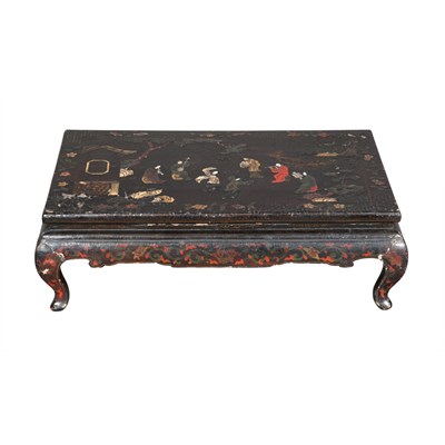 Lot 167 - Chinese Inlaid Lacquered Low Table Height 11...