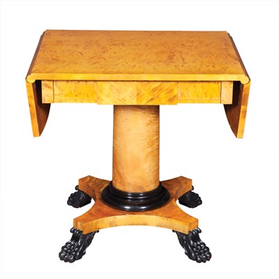 Lot 367 - Biedermeier Part Ebonized Maple Sofa Table...