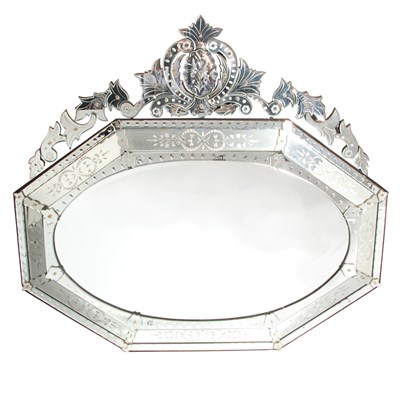 Lot 445 - Venetian Mirror Framed Mirror Of octagonal...