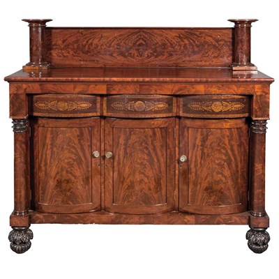 Lot 205 - Classical Mahogany and Gilt Stenciled...
