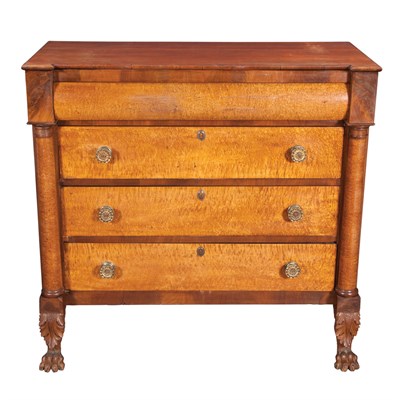 Lot 188 - Classical Bird's-Eye Maple and Mahogany Chest...