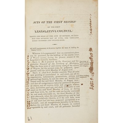 Lot 212 - [MICHIGAN TERRITORY] Group of Michigan...