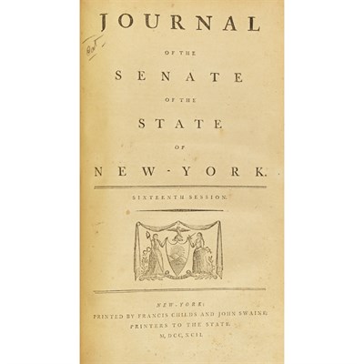 Lot 30 - [NEW YORK - FEDERAL] Miscellany of Assembly...