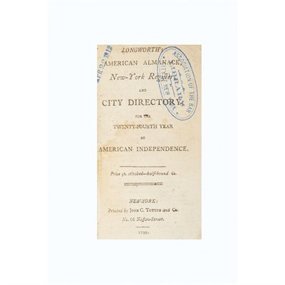 Lot 149 - [NEW YORK CITY DIRECTORY] Longworth's American...