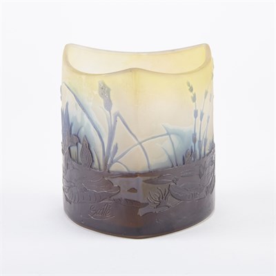Lot 355 - Galle Acid Etched Cameo Glass Cabinet Vase...