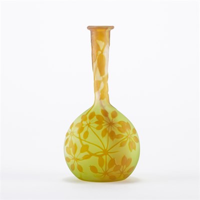 Lot 331 - Galle Acid Etched Cameo Glass Bud Vase Circa...