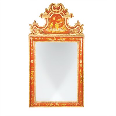 Lot 229 - George II Style Chinoiserie Decorated and Red...