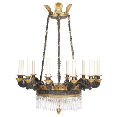 Lot 452 - Empire Style Gilt and Patinated-Bronze and...