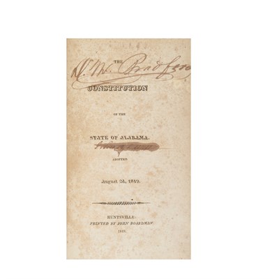 Lot 228 - [ALABAMA] The Constitution of the State of...