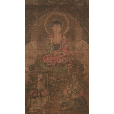 Lot 9 - Japanese School 19th Century Buddha and...