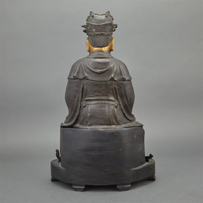 Lot 389 - Chinese Parcel Gilt-Bronze Figure of a Seated...