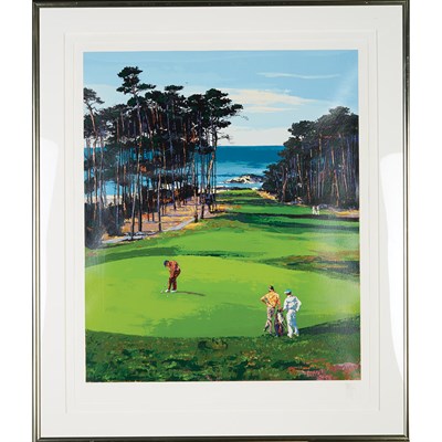 Lot 139 - Mark King [GOLF SCENE] Color screenprint,...