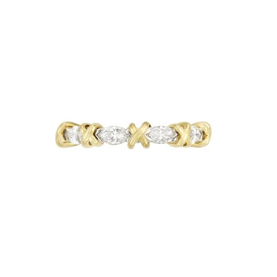 Lot 305 - Platinum, Gold and Diamond Band Ring, Tiffany & Co., Schlumberger