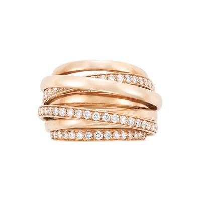 Lot 226 - Rose Gold and Diamond 'Allegra' Band Ring, de Grisogono, France