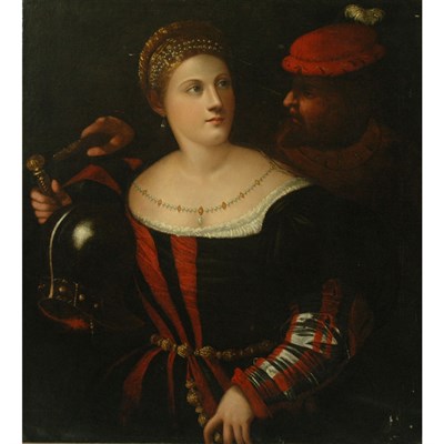 Lot 17 - Venetian School 17th Century A Lady Holding a...