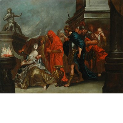 Lot 32 - North Italian School 17th Century Sacrifice of...