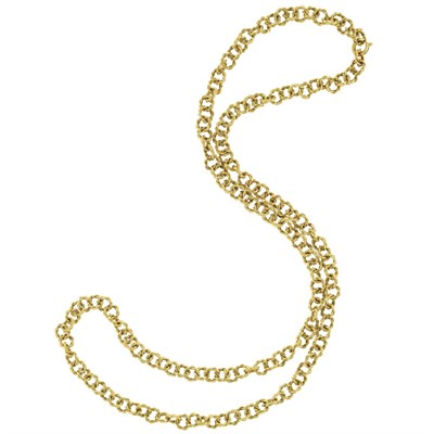 Lot 77 - Long Gold Chain Necklace, Tiffany & Co.
