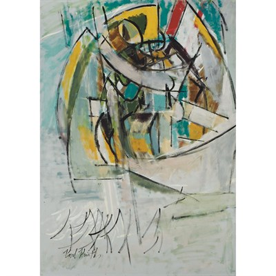 Lot 14 - Karl Knaths American, 1891-1971 Sculling, 1960...