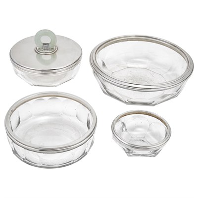 Lot 248 - French Art Deco Silver Mounted Glass Bowl...