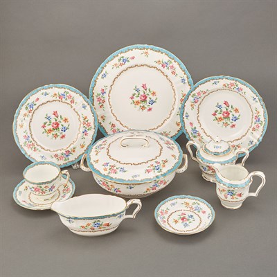 Lot 327 - Crown Staffordshire Porcelain Dinner Service...